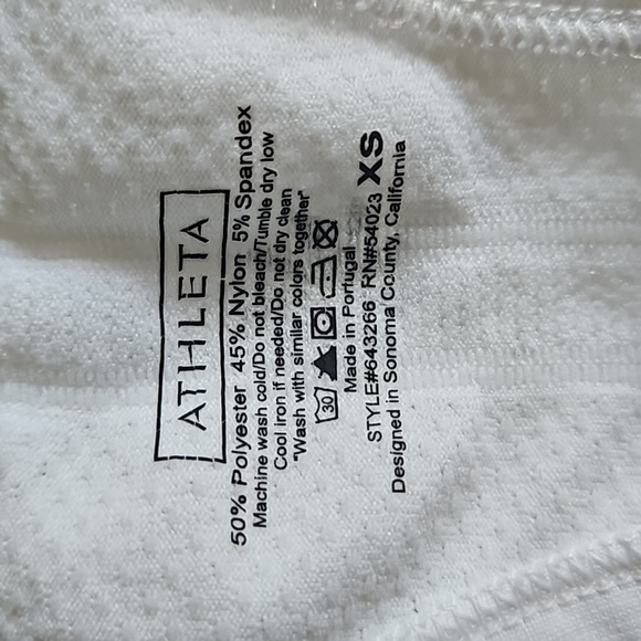 Athleta's Fastest Track Tank Seamless Racerback Ruched Front Back White XS - Picture 11 of 11